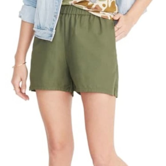 Madewell Olive Green Pull on Shorts XXL NWOT - Picture 1 of 8